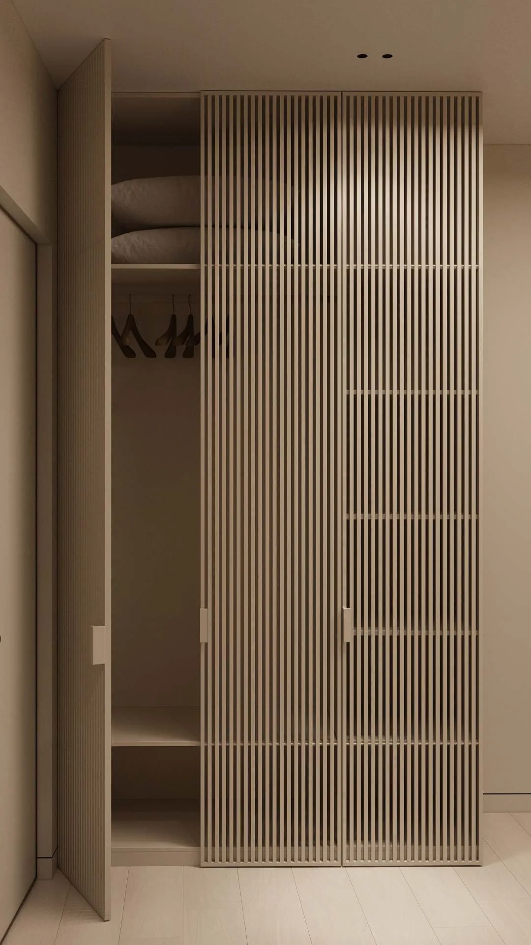Casa Carli studio — apartment interior overview in Ventimiglia, Italy