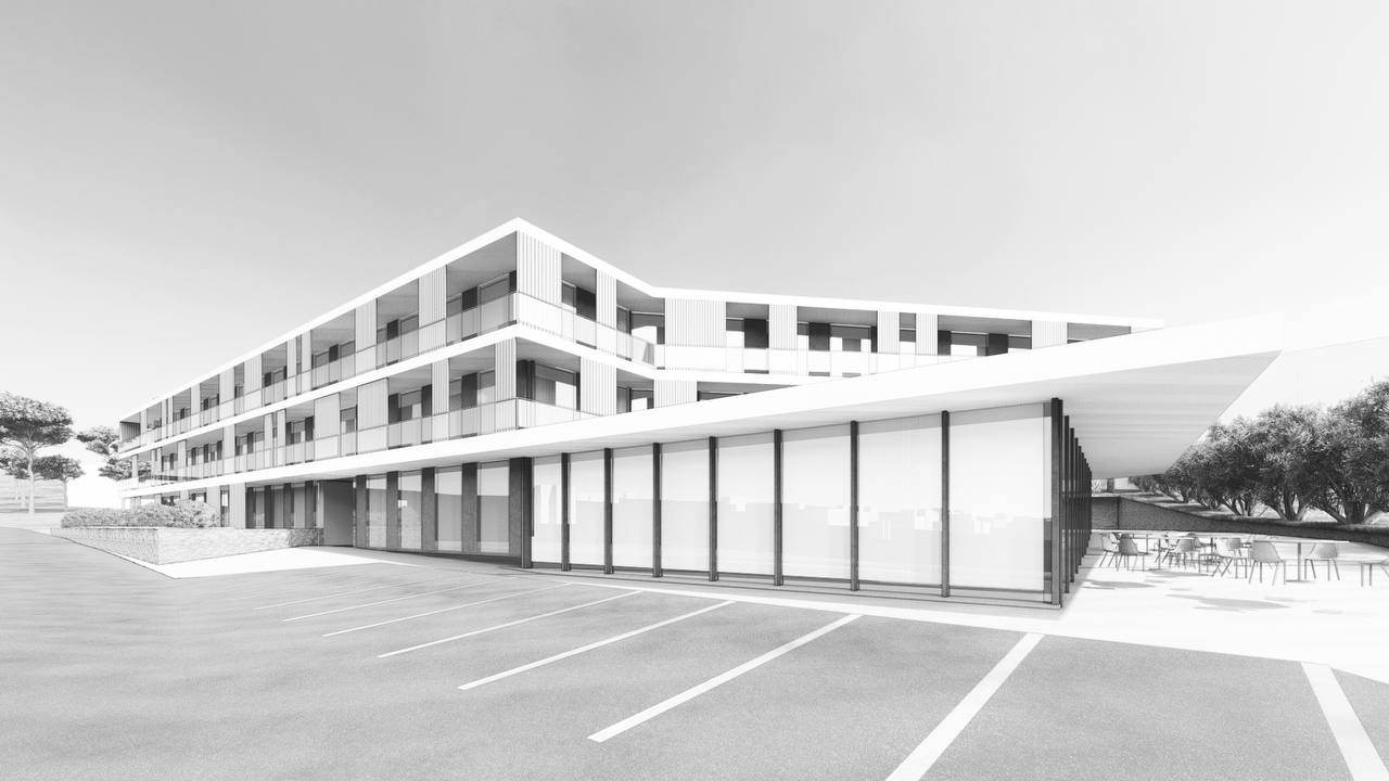 Apartment building concept – layout options and area schedule
