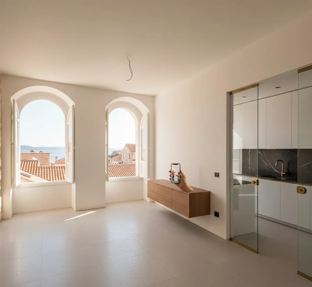 Remote site supervision for apartment renovation in Croatia using on site reporting and photo control