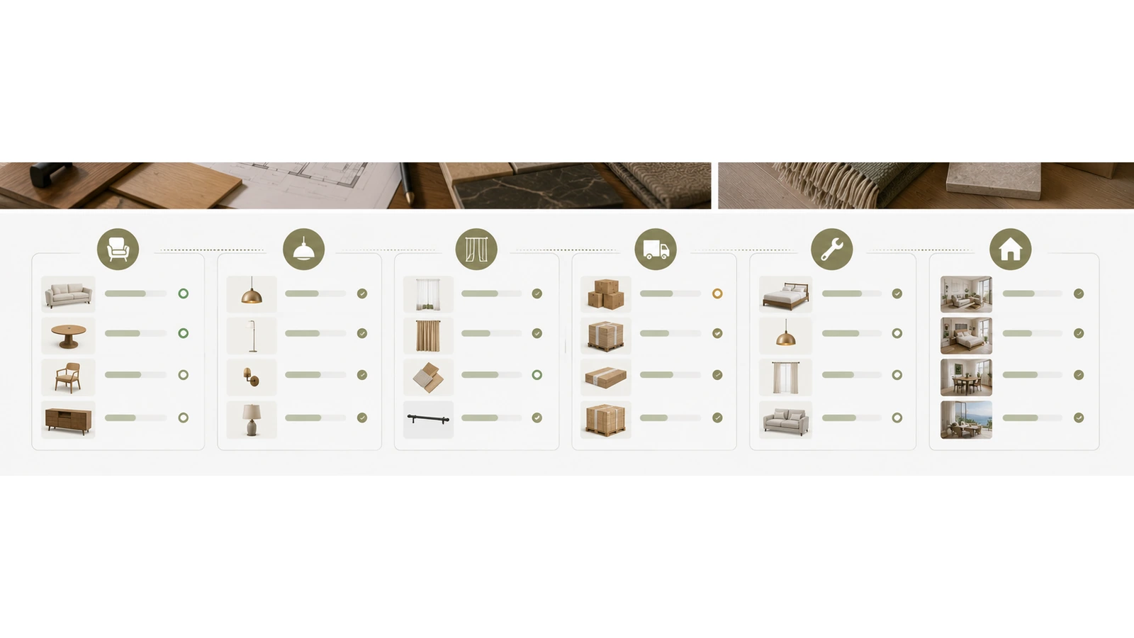 Ffe procurement tracker visual for furniture procurement checklist