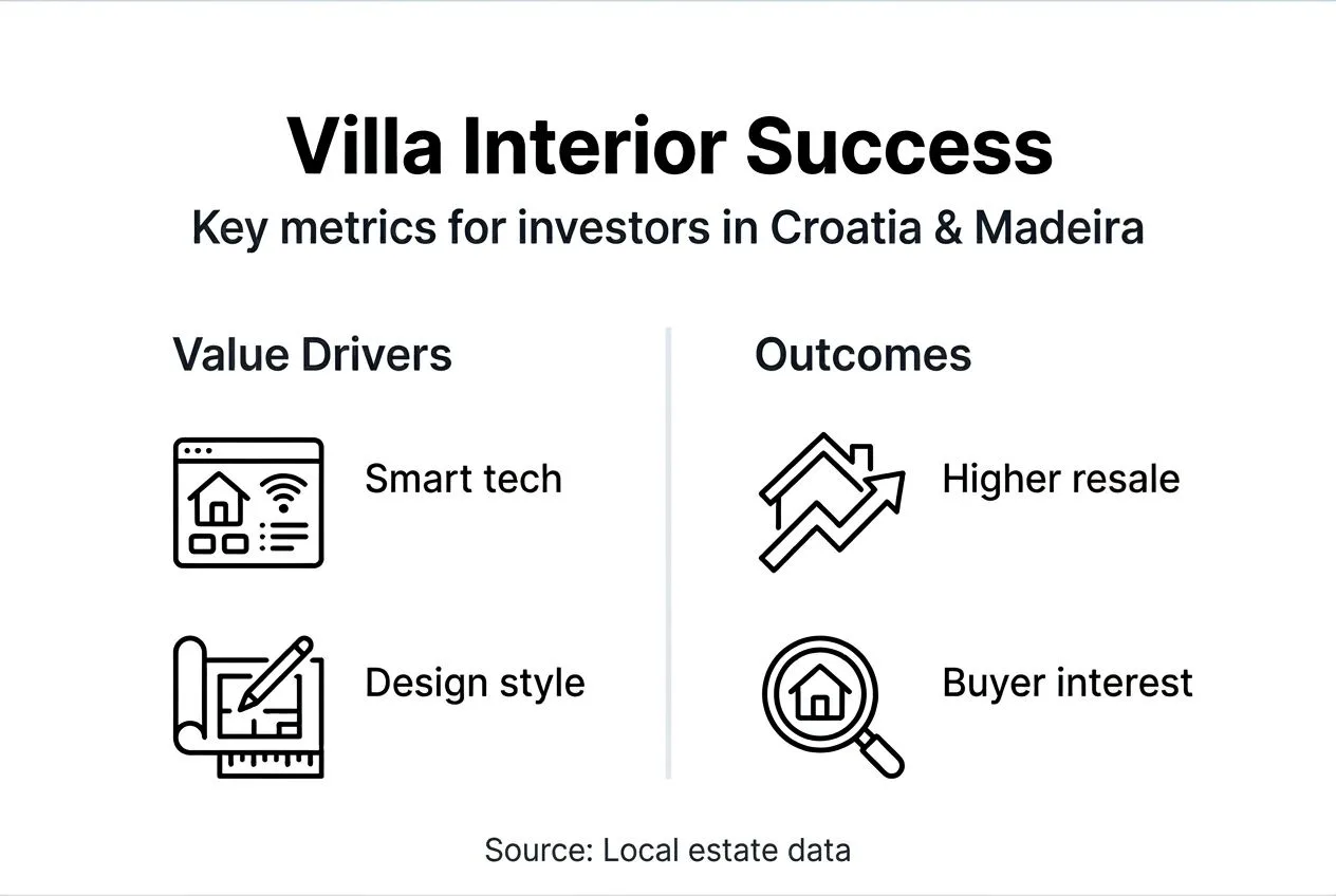 Infographic measuring villa interior project success