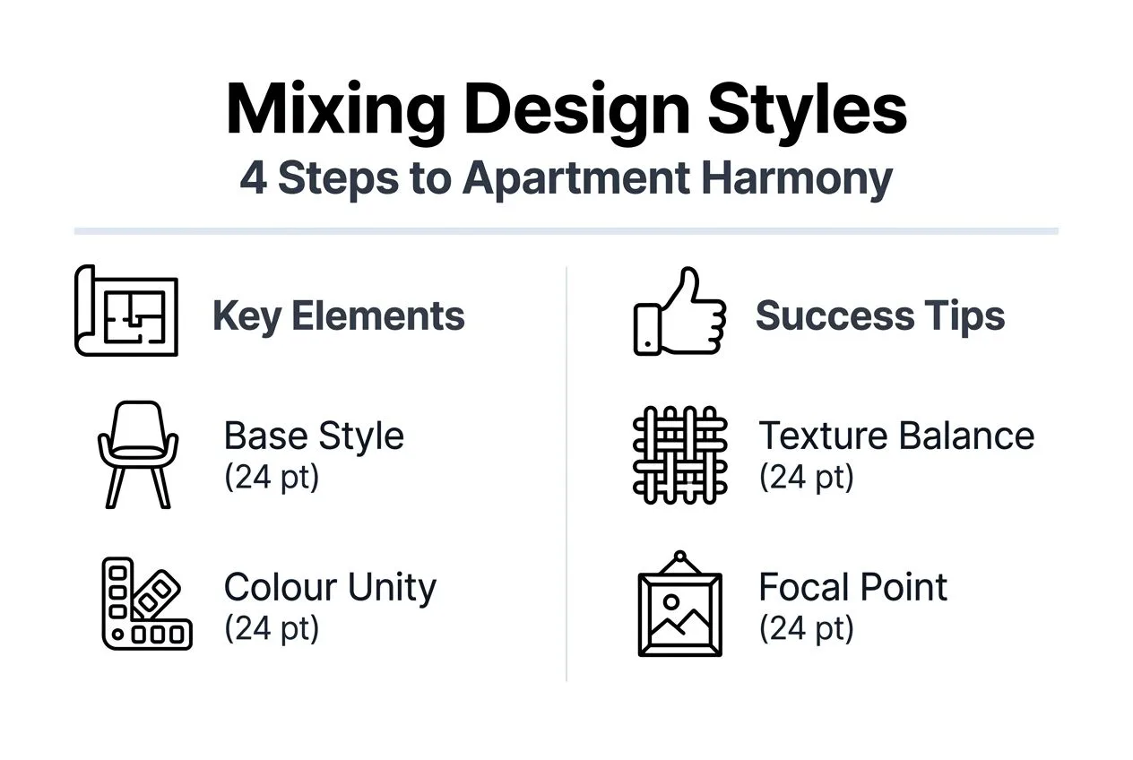 Infographic with 4 steps for style harmony