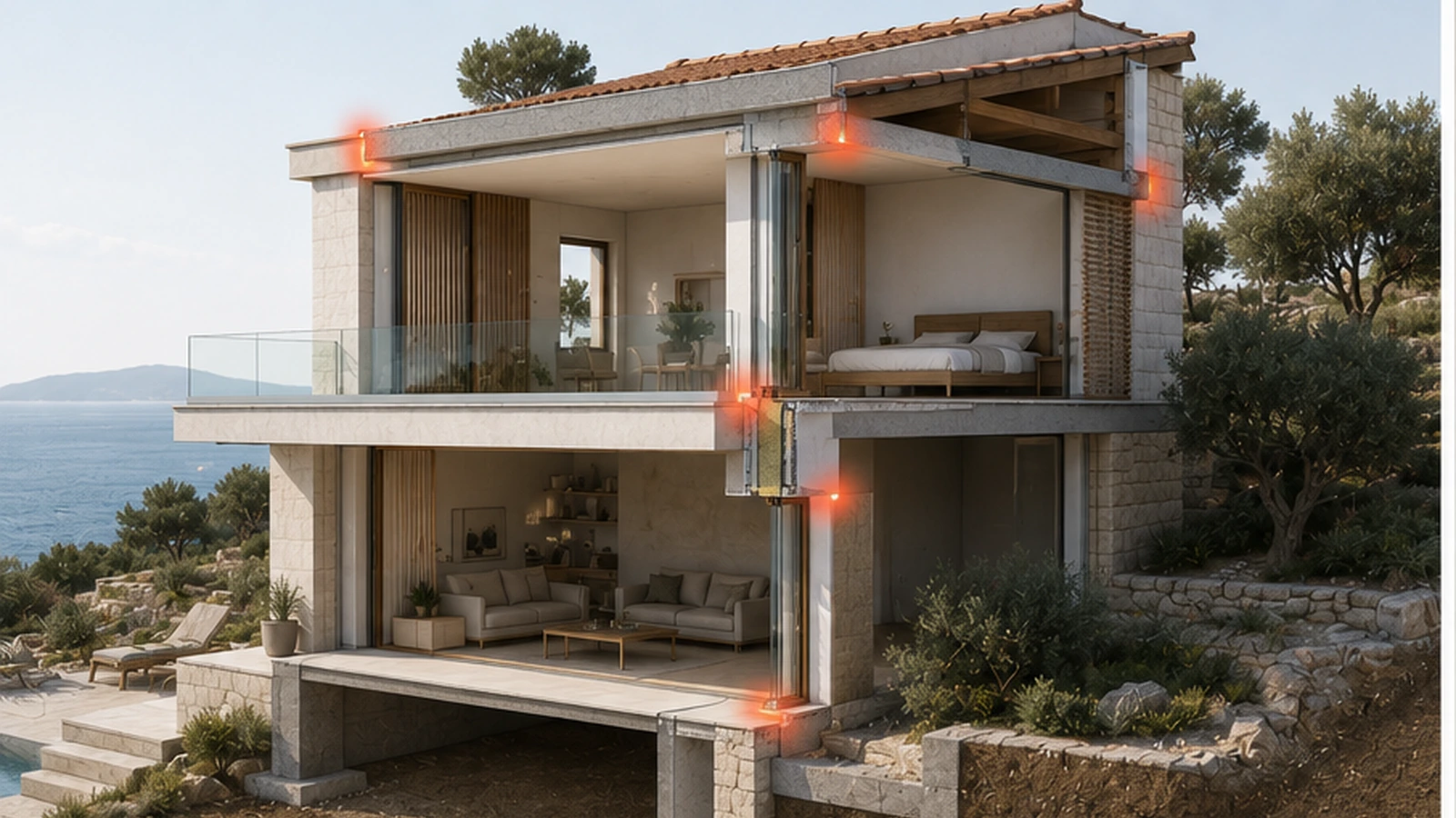 Thermal bridge analysis for Mediterranean homes and villas