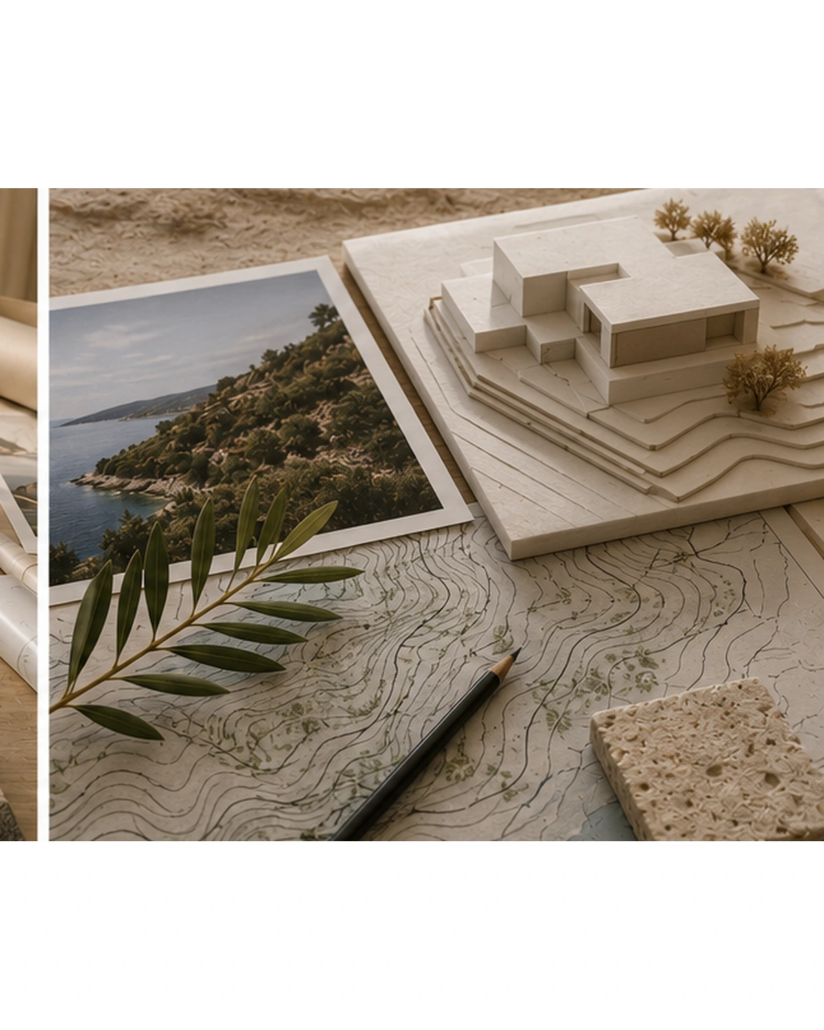 Villa plot brief site context for villa design brief Croatia